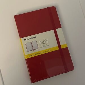 New Red Moleskine Squared Notebook